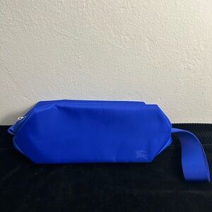 Burberry Cobalt Blue Nylon Small Pouch Cosmetic Bag Travel Accessory